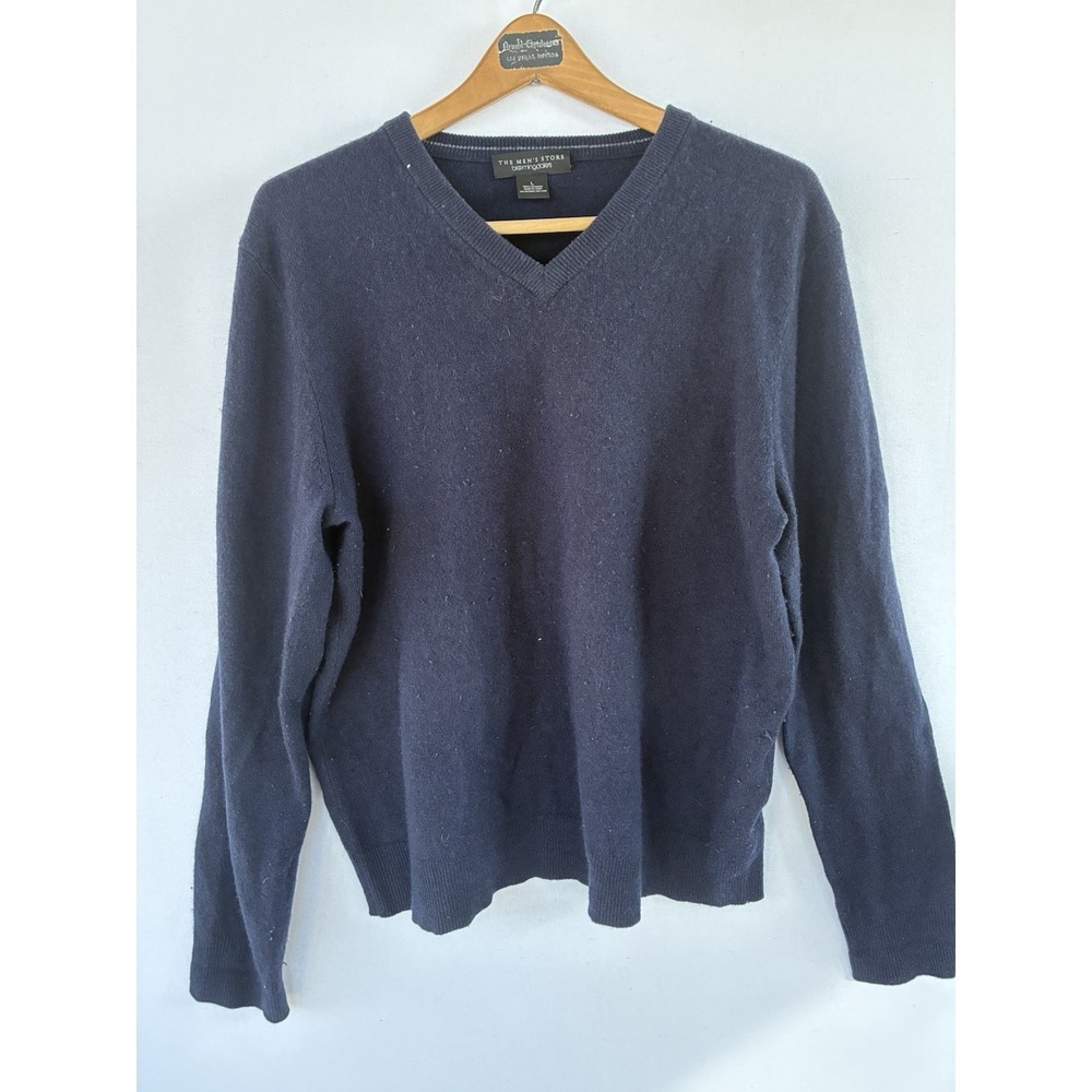 The‎ Mens Store Bloomingdales Cashmere Blue Sweater Mens Large